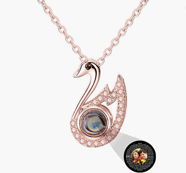 Personilized Strass Swan Necklace Pendant Necklace Women/Girl Jewelry