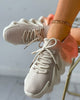 Colorblock Lace-up Front Knit Sneaker - Bettylis